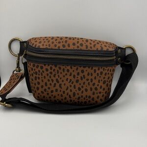 SOLD
Universal Thread Brown and Black Crossbody Bag with Animal Print